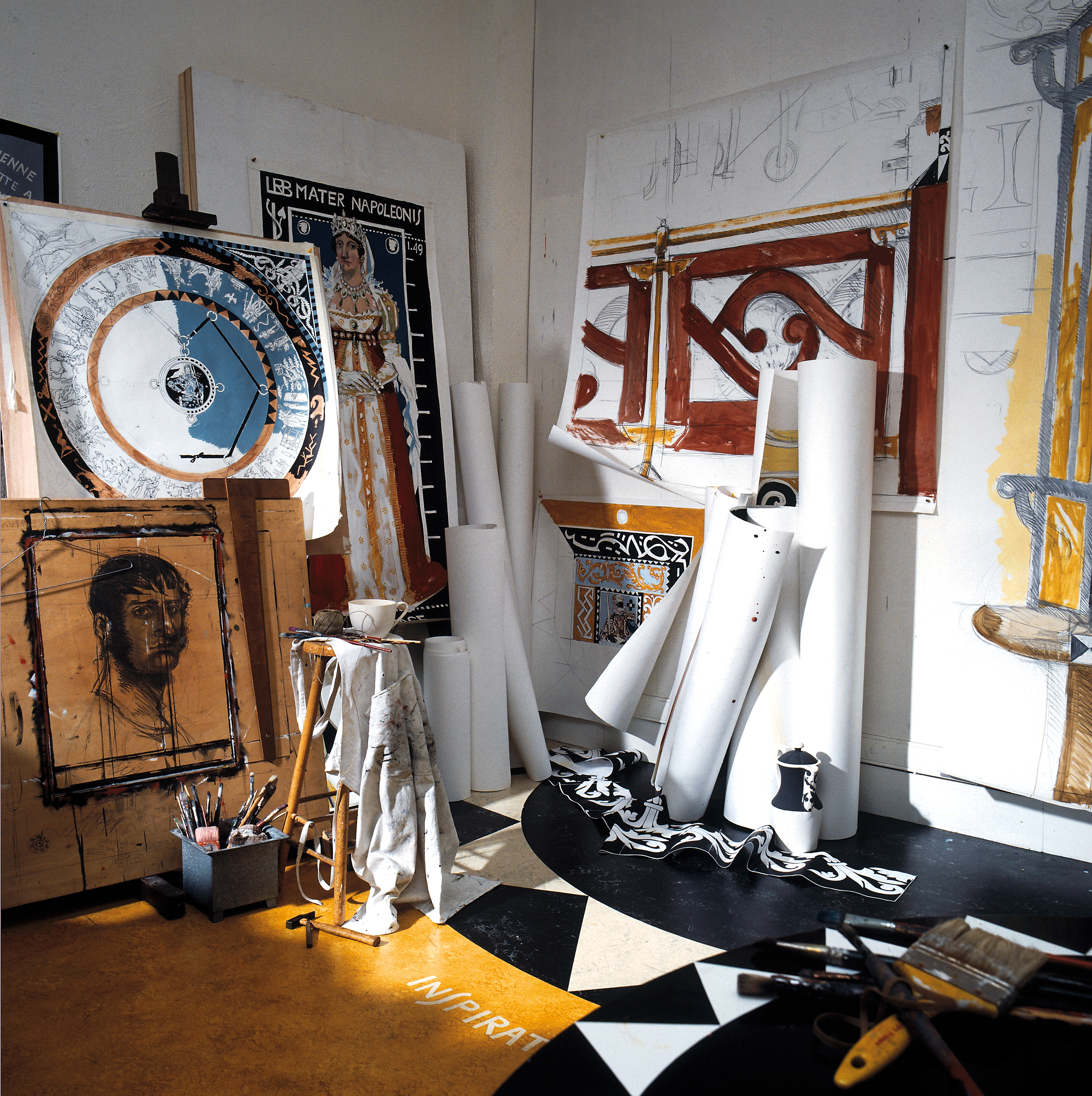 RAVAGE's atelier, studio, showroom en kantoor, Parijs, 1986. Foto: © Sigurd Kranendonk.