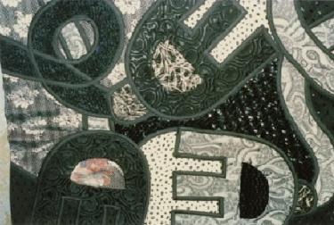 Koos van den Akker, detail van een patchworktrui, eind jaren 80.