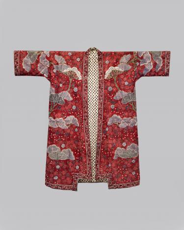 Kefira custom one of a kind upcycled jaren '80 kimono lingerie schouder uitgesneden westworld geometrische print Japanse badjas blouse Kleding Dameskleding Pyjamas & Badjassen Jurken 
