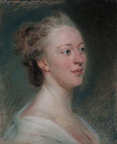 Belle van Zuylen geschilderd door Maurice Quentin de La Tour (1766) in Musée d'art et d'histoire de Genève