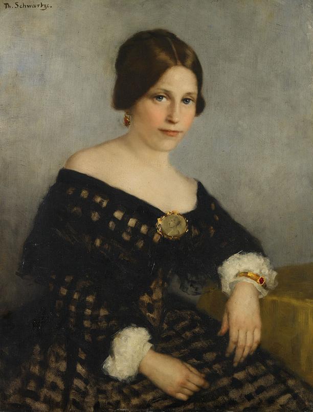 Portret van Sophia Adriana de Bruijn. Zittend