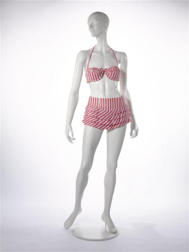 Bikini rood wit gestreept