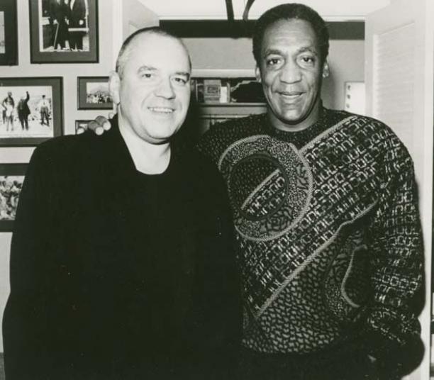 Koos van den Akker en Bill Cosby, begin jaren 90. Bron: Modekern/Gelders Archief.