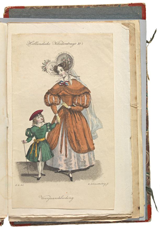 Euphrosyne: tijdschrift voor de Hollandsche kleeding, 1832, nr. 6, plaat no. 7, collectie Koninklijke Bibliotheek.